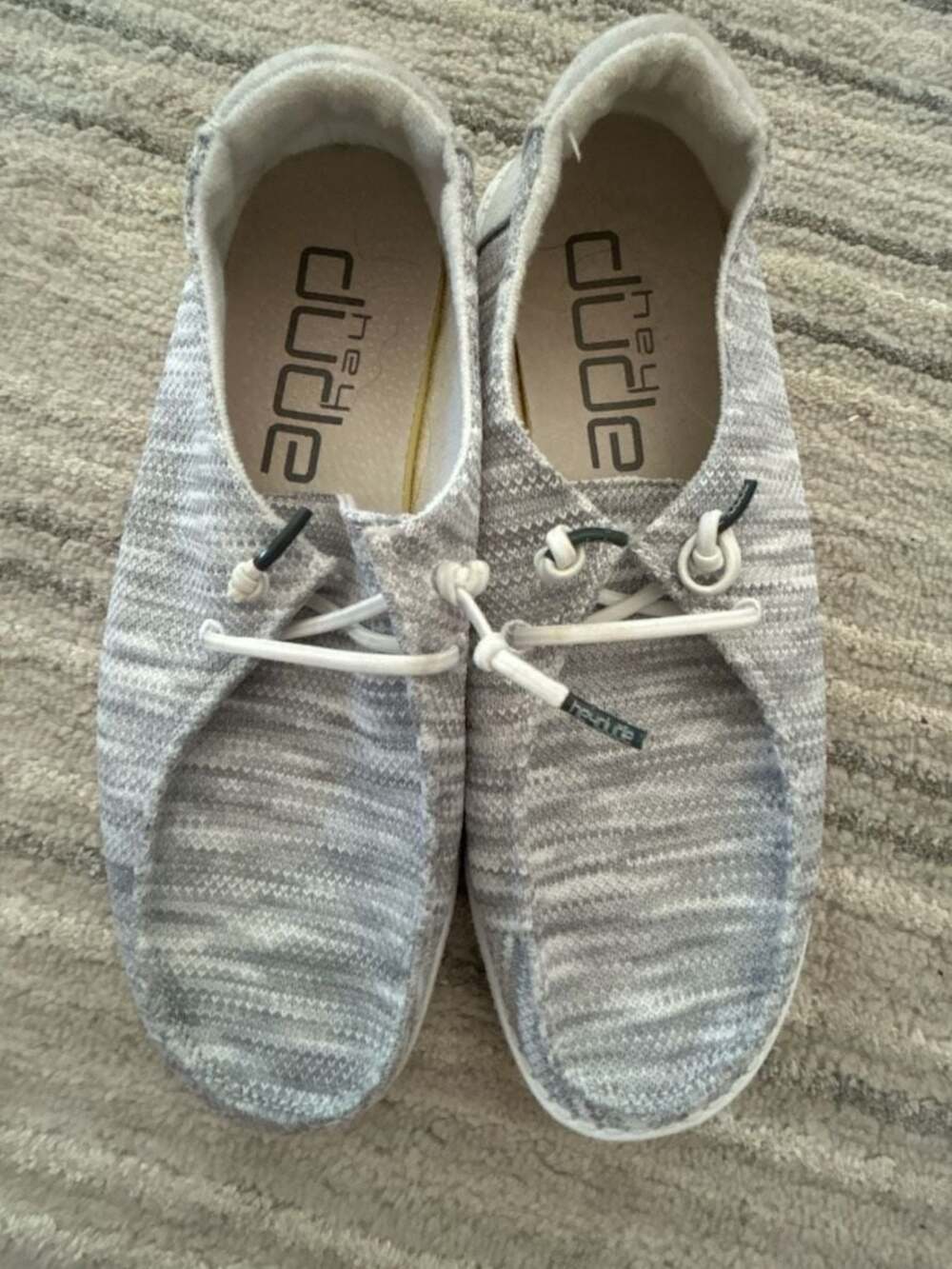 Hey Dude Women's Wendy Sox Glacier Grey Slip-On Shoes Size 9